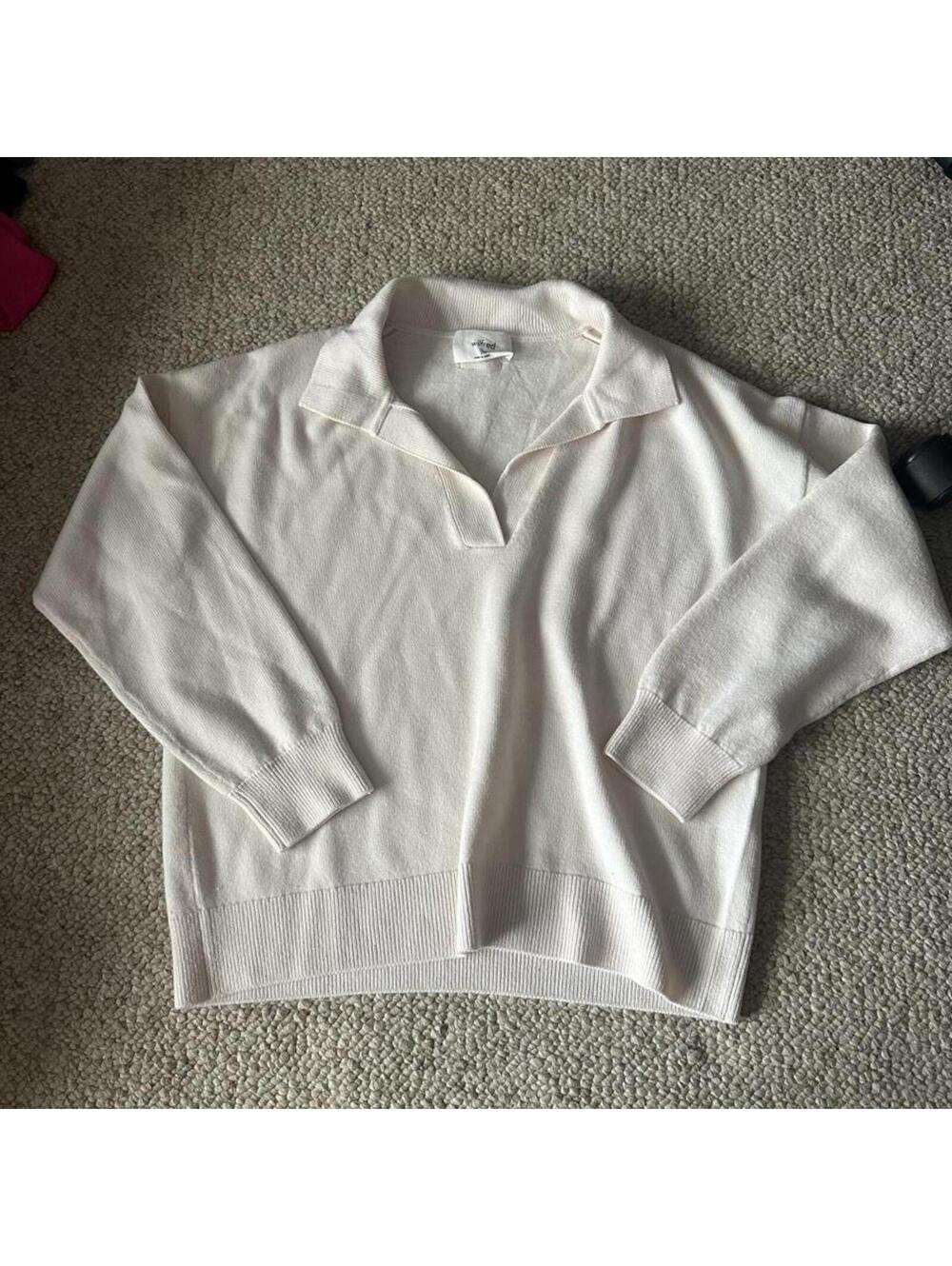 Wilfred cream polo sweater